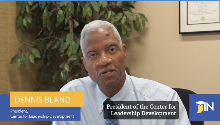 Screenshot of Dennis Bland, President of the Center for Leadership Development, speaking on camera about INvestEd.