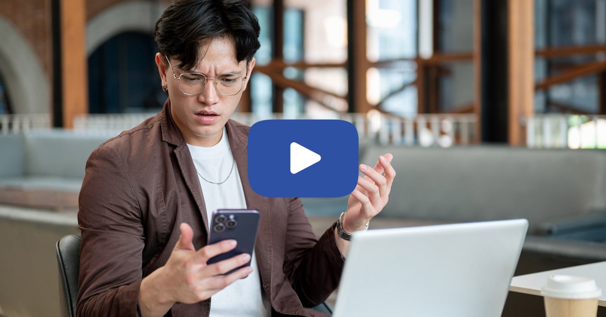 Confused student looking at college bill